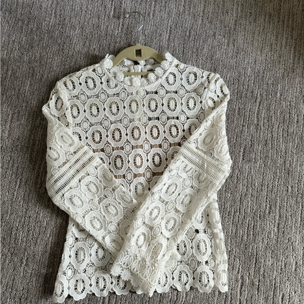 Self-Portrait Lace Blouse - UK/8 US/4
